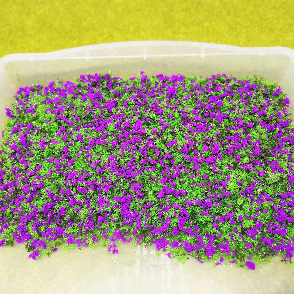 Micro-View arbusto hierba árbol polvo partículas gruesas flores y hojas militar arena bandeja escena modelo material de bricolaje