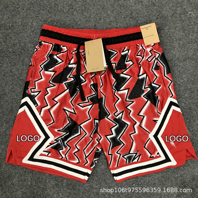 AJ フライングマン サマースポーツショーツ メンズ バスケットボール スポーツ ルーズショーツ 速乾性 膝ショーツ 通気性 クォーターパンツ|undefined