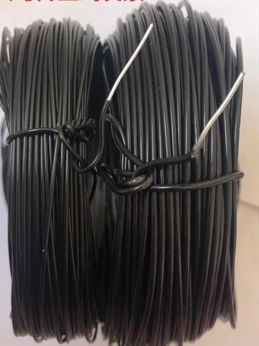 444Z wholesale 2.5mm plastic-coated tying wire, black iron tying wire, wrapped iron wire, plastic-coated tying wire, ligating wire