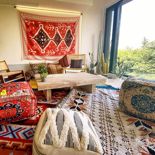 Outdoor Camping Tablecloth Instagram Style Multifunctional Rectangle Camping Tablecloth Bohemian Portable Picnic Cloth Bonfire