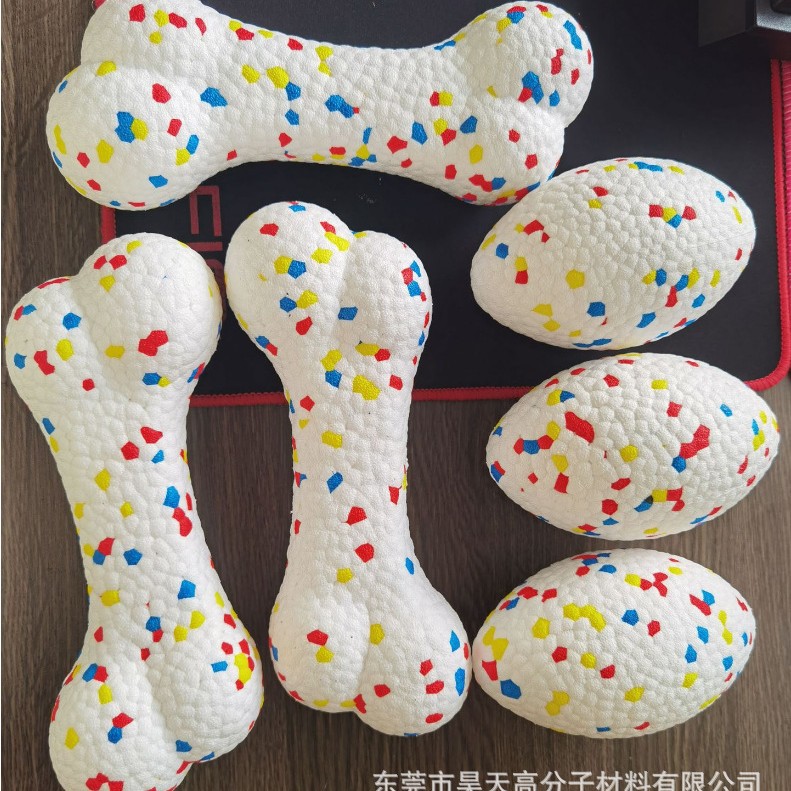 Large Dog Pet Toy Ball Etpu Popcorn Model Bone Dog Chewing Bone Toy Football