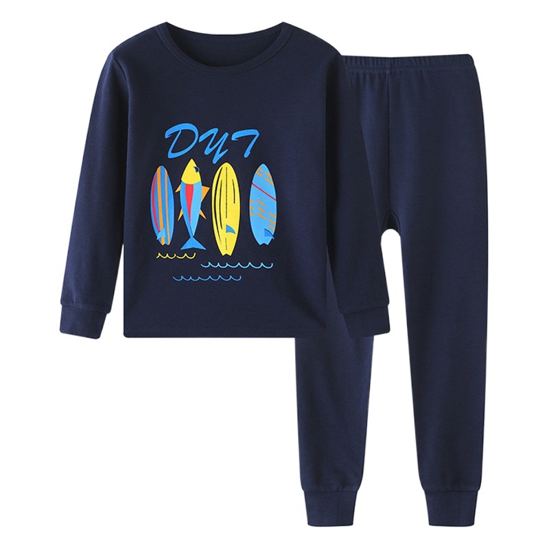 Ropa de otoño para niños nuevos pantalones largos traje de algodón puro niños medianos y grandes niños niñas bebé moda ropa para niños ropa interior a juego 4