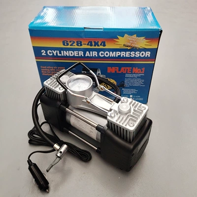 and lighting for small cars, Hava nasosu - metal-handle-fake-twin-cylinder