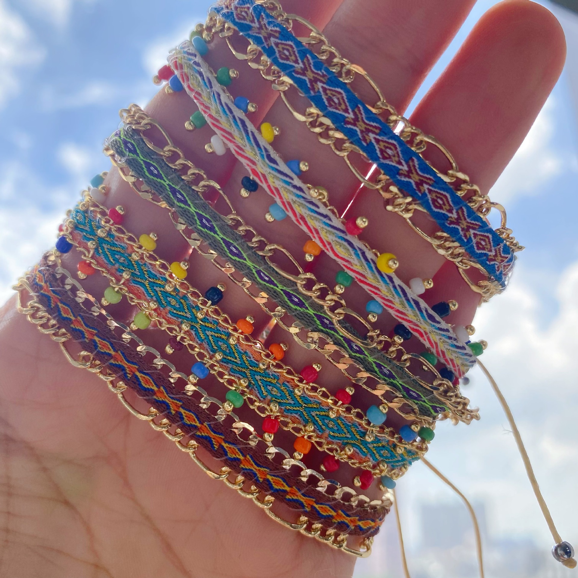 Retro ethnic woven bracelet handmade