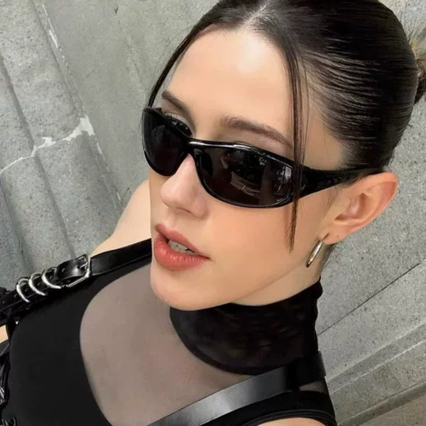 Sunglasses Y2K Millennial Internet Celebrity Same Style Sunglasses Anti-Uv Hot Girl Cycling Outdoor Mountaineering Sunglasses Trendy