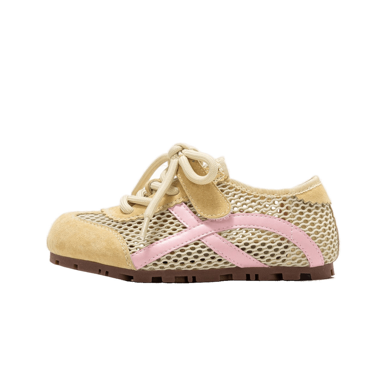 Zapatillas de deporte para niñas, malla transpirable 2025 nuevos zapatos de entrenamiento alemán para niños, zapatos deportivos de una sola red para mujeres casuales de todo fósforo de verano