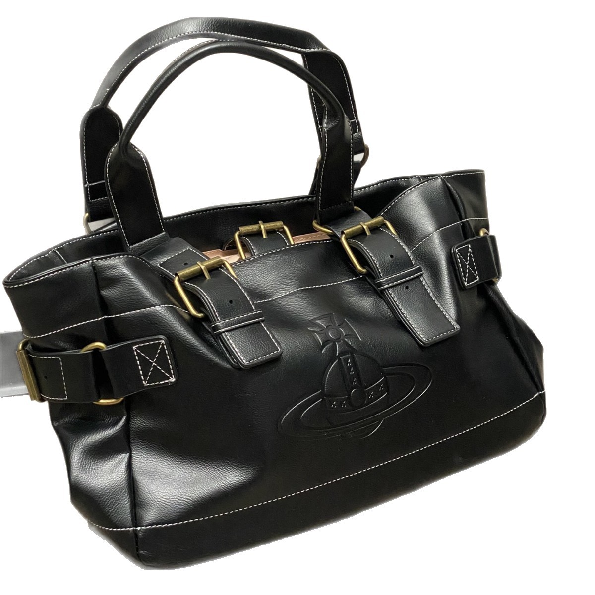 Unique Western-Style Saturn Vintage Motorcycle Tote Bag, Bohemian Bowling Bag, Crocodile-Pattern Underarm Chain Crossbody Bag - Thumbnail 5
