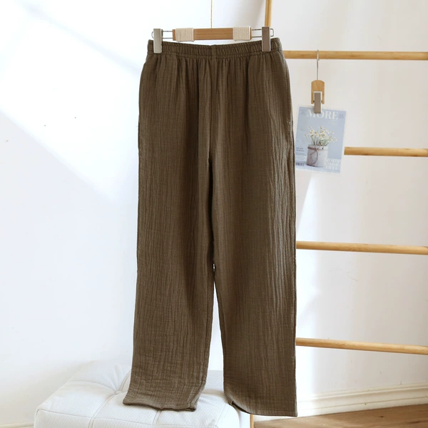 Hemmed four-layer trousers-men's green