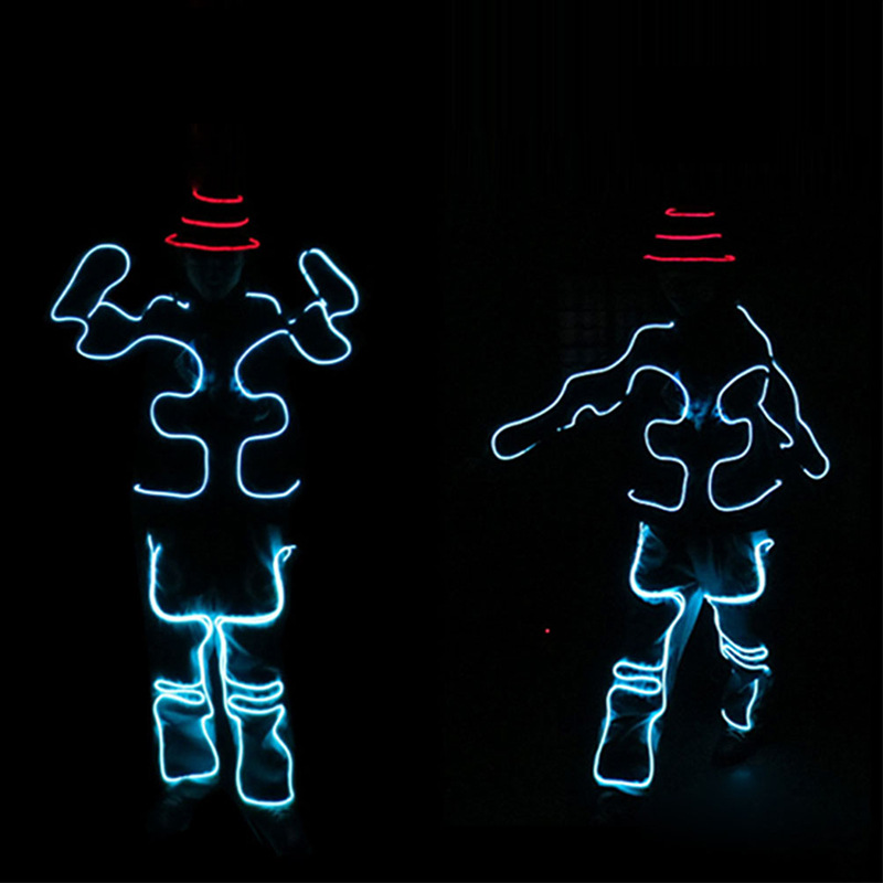 El luz fría rendimiento ropa fluorescente danza bar KTV noche espectáculo rendimiento ropa talento espectáculo ropa