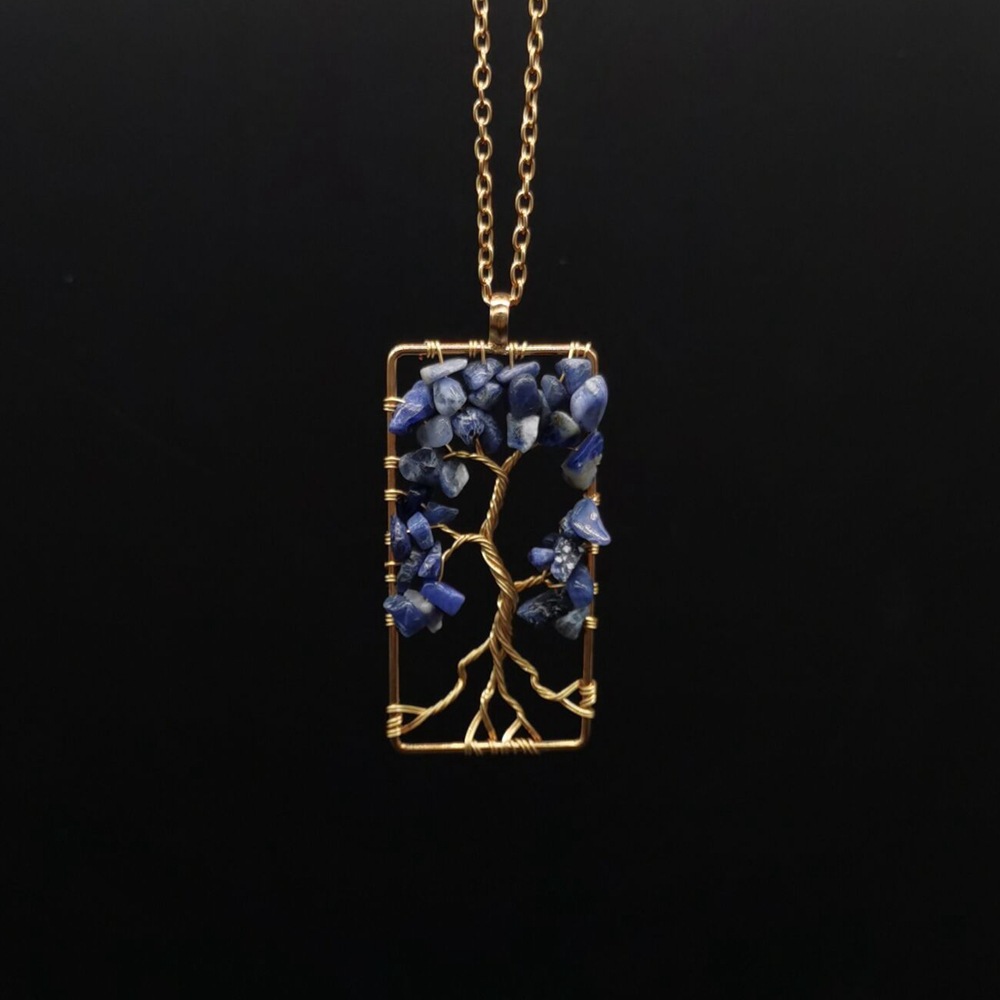 Ethnic Style Tree Crystal Plating Pendant Necklace 1 Piece