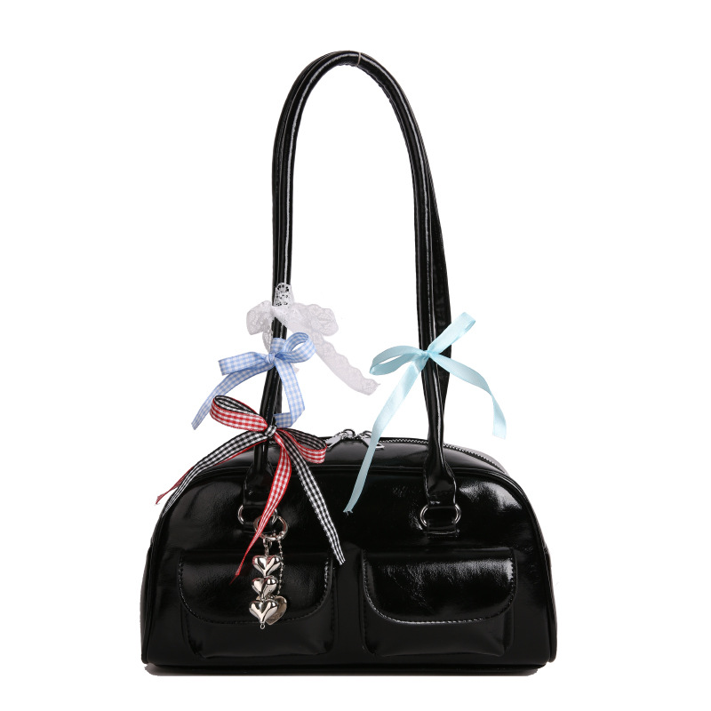 Bolsa de bolos transfronterizas, blogger coreano, nicho universal, bolso de Boston, bolso de hombro axilar de alta calidad