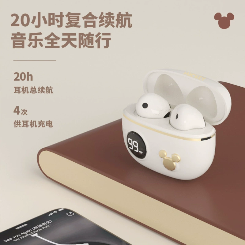 Bluetooth-гарнитура Disney популярная модель P88, оригинальные наушники 5.2 с цифровым дисплеем, беспроводные игровые спортивные для Android
