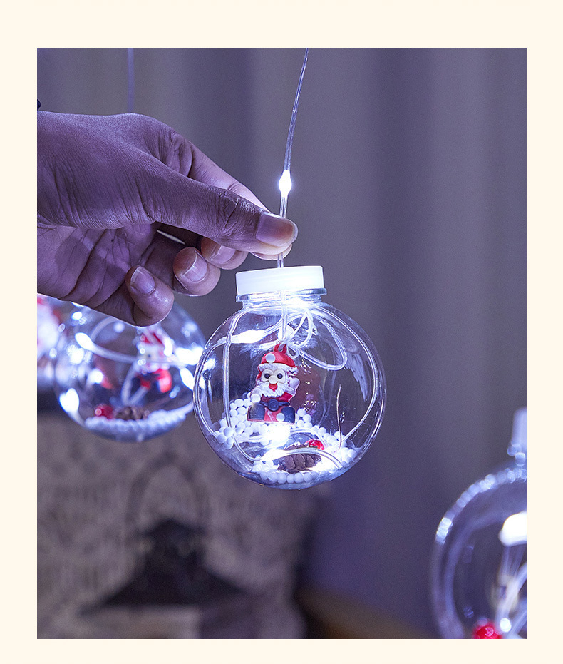 Festive Decoration Ing Ball Ring Remote Control Snowman Christmas Tree Led Curtain String Lights display picture 1