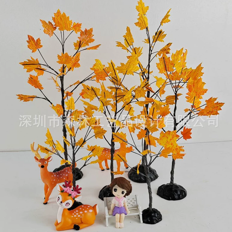 DIY ручной работы крупномасштабное моделирование ландшафтное дерево архитектурное песочница модель дерево осенний вид кленовый лист имитация кленового листа