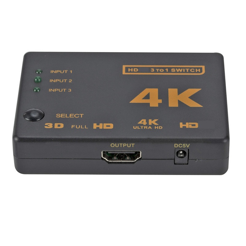 HD 4K tres en uno HDMI Switcher Video Converter 3in1 HDMI Extender tres corte uno