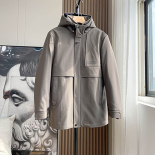 Warm Ceiling Mink Lining Rabbit Sleeve 2025 Men's High-Quality Fur Parka Nearly Whole Mink