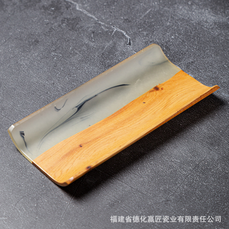 Nuevo norteamericano negro de nuez té tres piezas juego de té kung fu té accesorios de madera sólida té cucharas de té despertador de té
