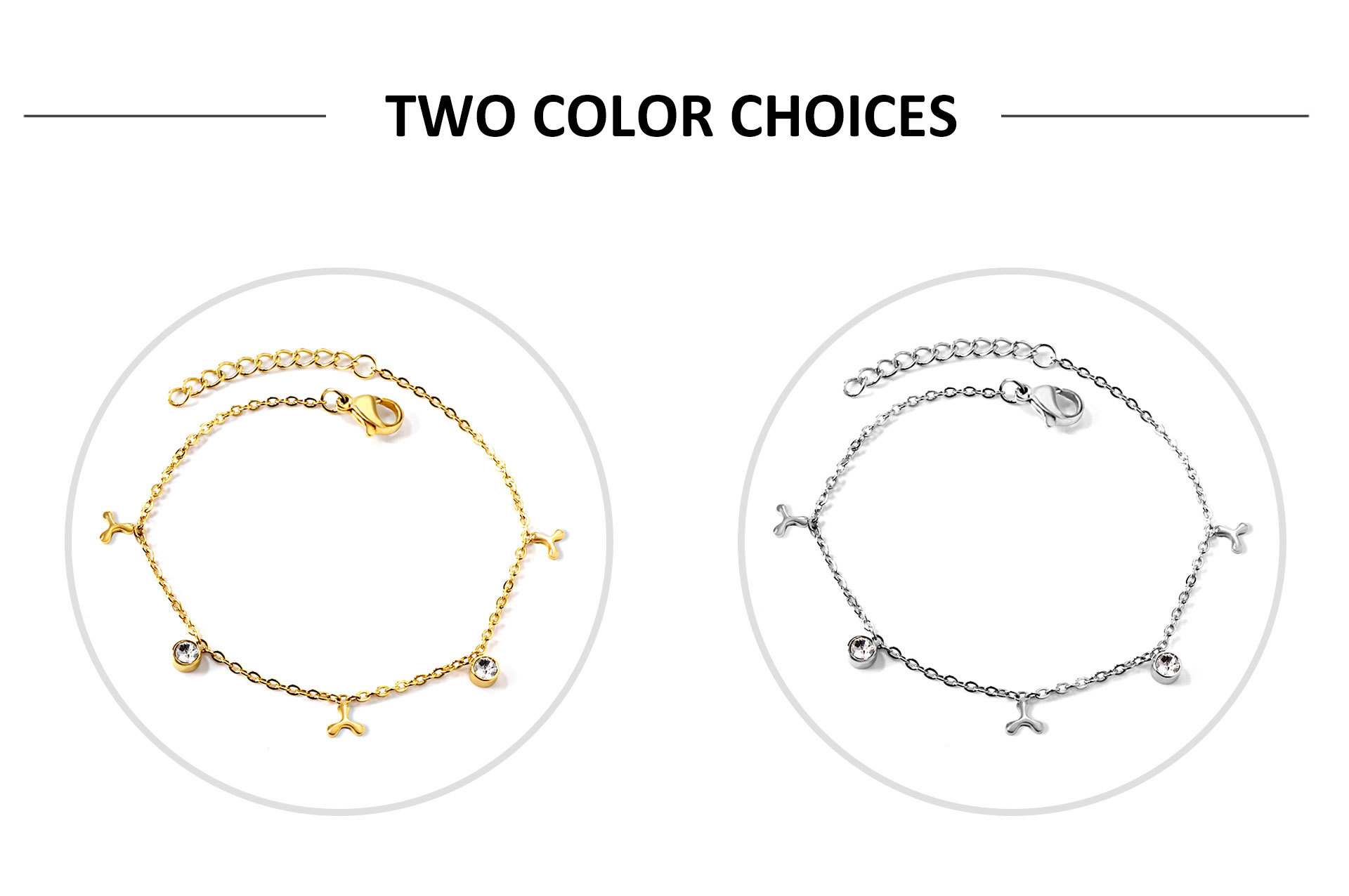5g Weight Casual Elegant Lady Geometric 304 Stainless Steel Cable Chain Bracelets In Bulk