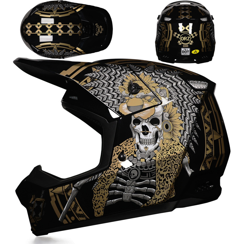 Orz vía verde X6 casco todoterreno espejo de viento descenso rápido carretera forestal bicicleta de montaña casco completo casco de seguridad desmontable juvenil