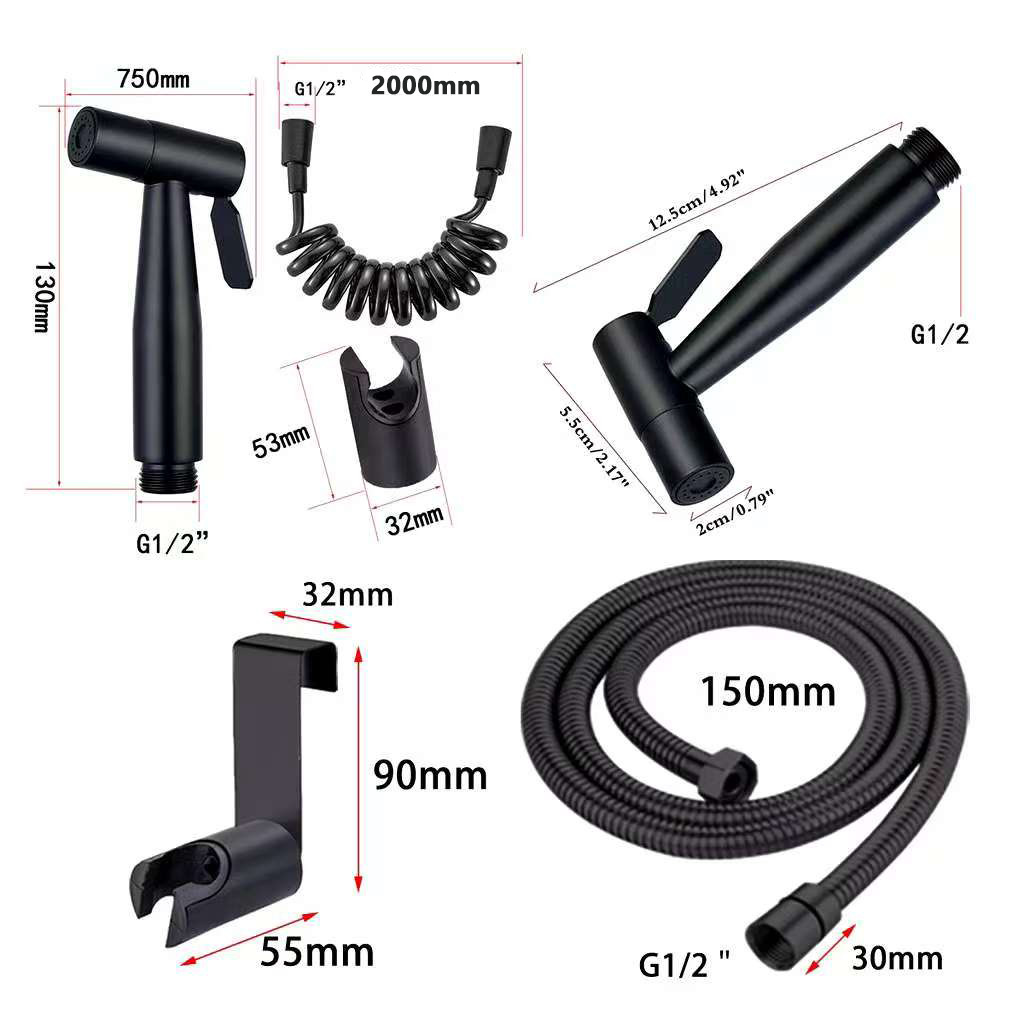 Toilet flushing spray gun, faucet, feminine wash, household toilet, bathroom flushing gun, high-pressure nozzle, telescopic undefined