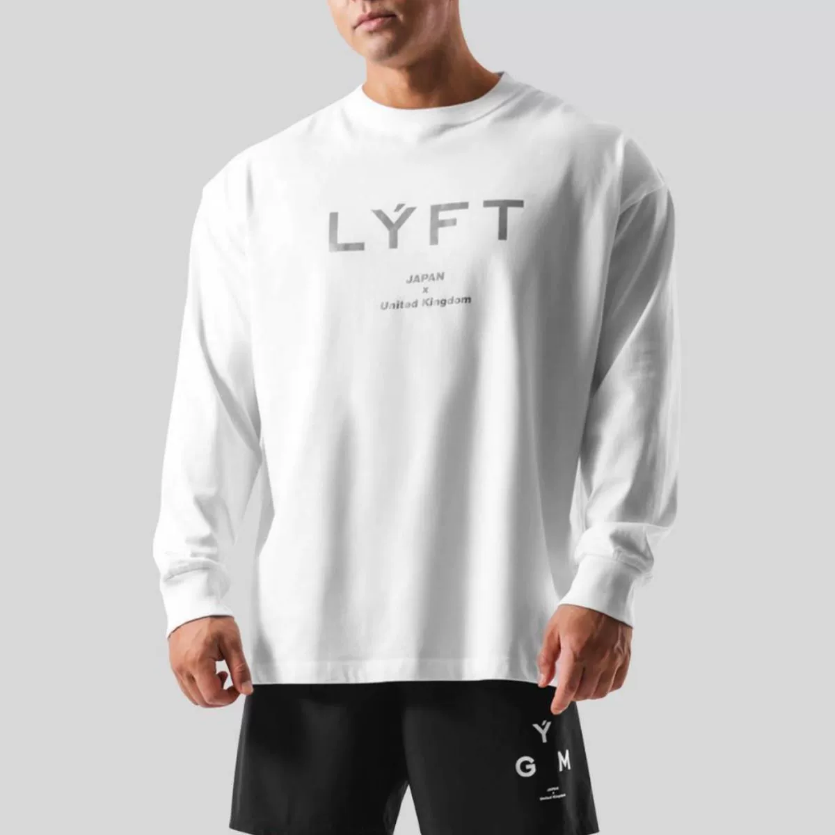 Европейская и американская осенне-зимняя спортивная повседневная футболка больших размеров с длинными рукавами, Мужская свободная футболка с круглым вырезом и открытыми плечами, модная рубашка для фитнеса