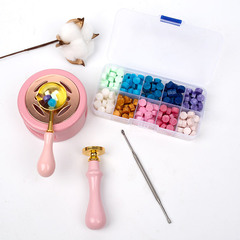 Retro fire paint seal set nine-piece set fire paint wax grain handle spoon envelope seal seal fire paint seal