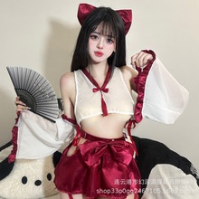 性感巫女和服情趣内衣纯欲风制服诱惑套装日系少女cos学生软妹裙