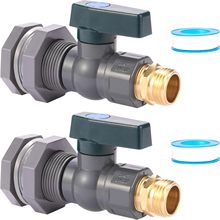 跨境亚马逊PVC水箱隔板配件阀门开关带3/4英寸GHT铜接头和生料带