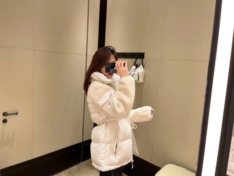 高版本 M家秋冬女士收腰抽绳设计泰迪毛羽绒服韩系百搭时尚外套|undefined