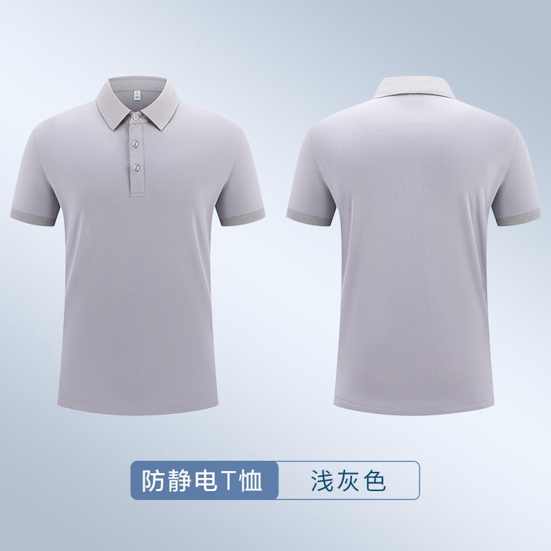 Camisas antiestáticas de color sólido de manga corta polo personalizadas LOGO taller de fábrica eléctrica ropa de trabajo impresión bordado LOGO