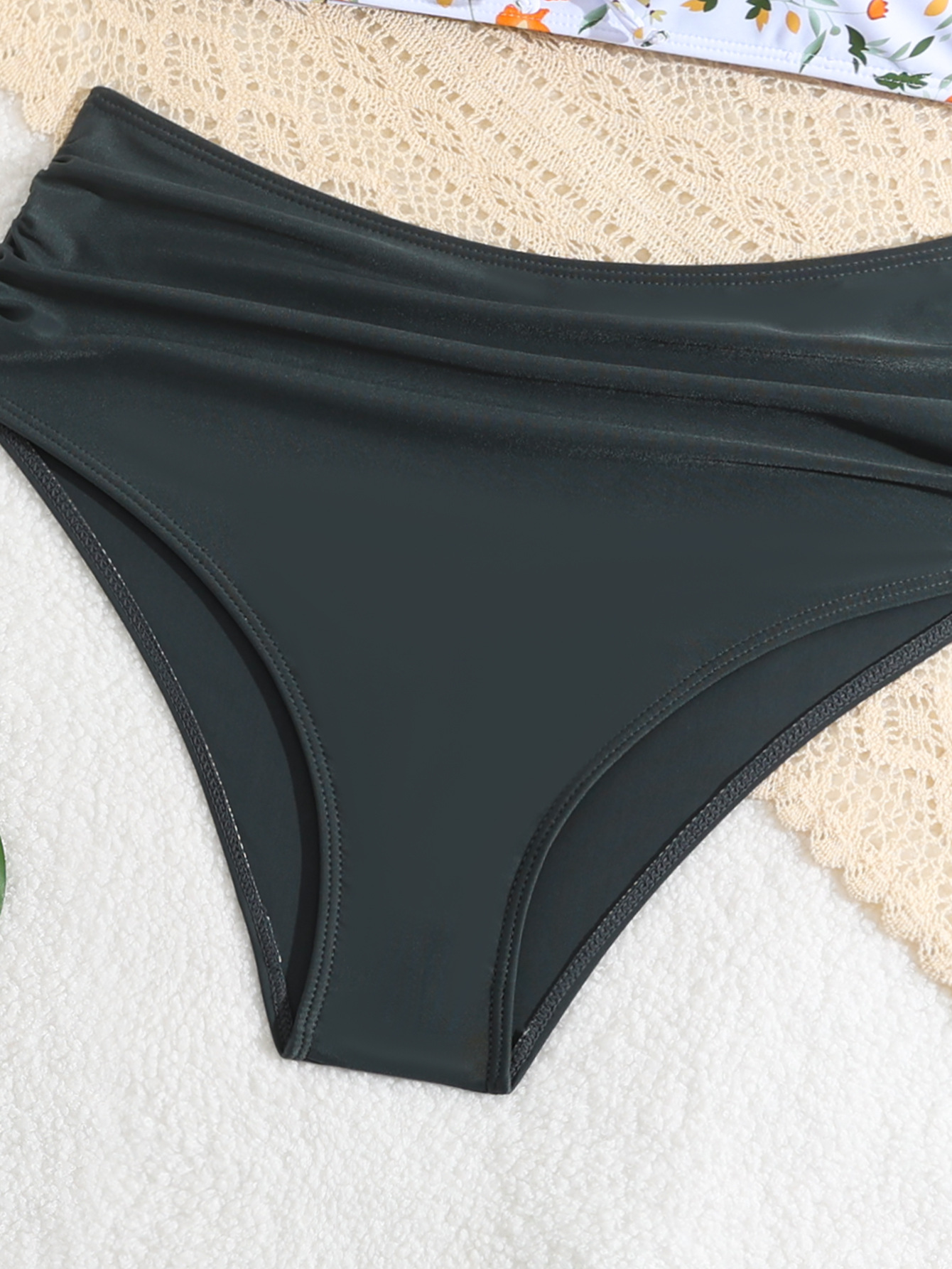 Mädchen Bikini Set Mit Blumenmuster Hoch Geschnittene Bademode_voghion.com