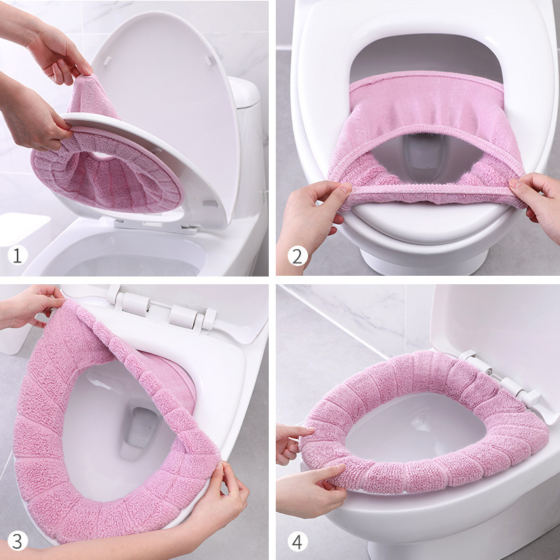 便座クッション家庭用冬肥厚ぬいぐるみトイレクッショントイレカバー四季ユニバーサルプラスベルベットトイレリングクッション|undefined