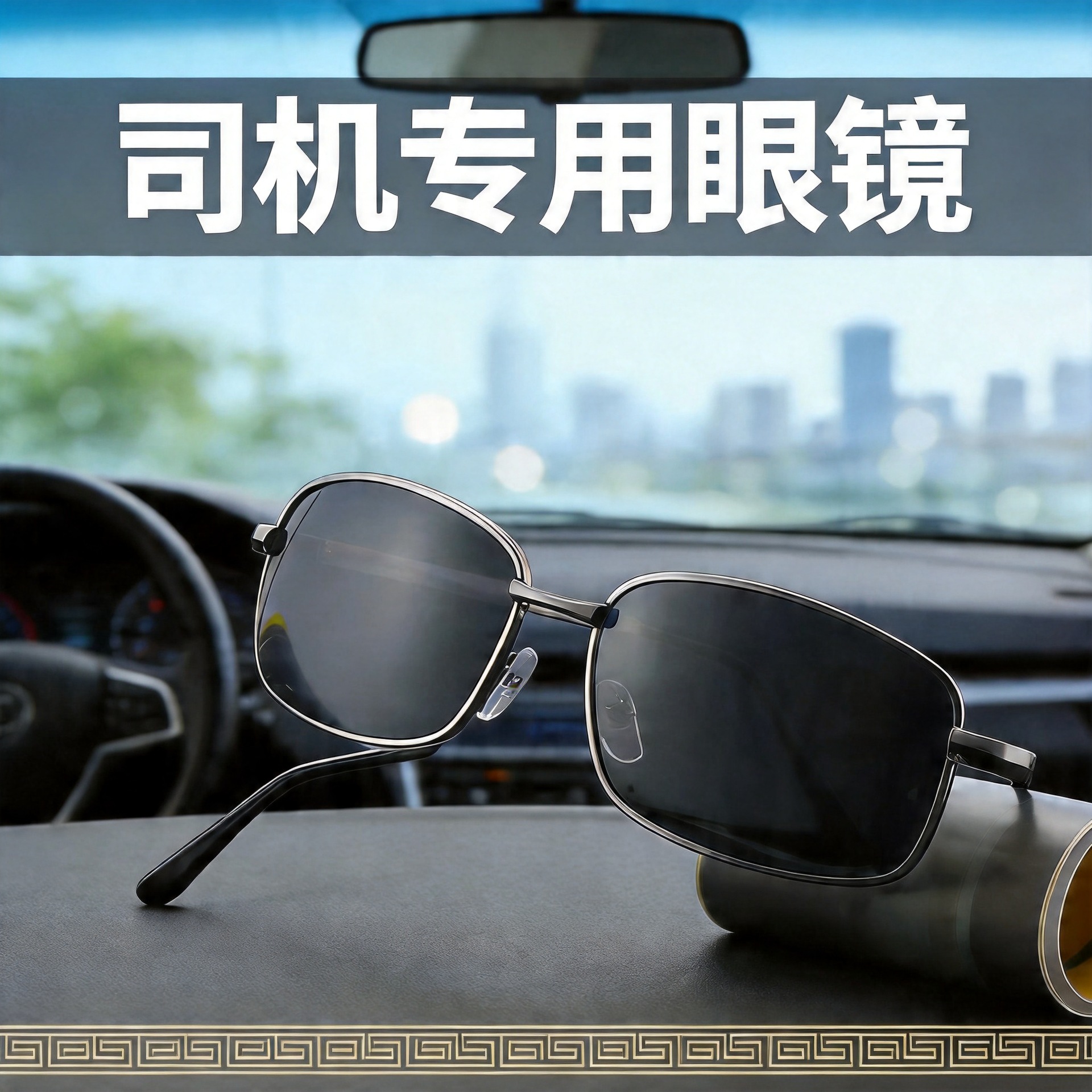 클래식 새로운 편광 선글라스 남성 선글라스 선글라스 차양 UV 보호 금속 풀 프레임 선글라스