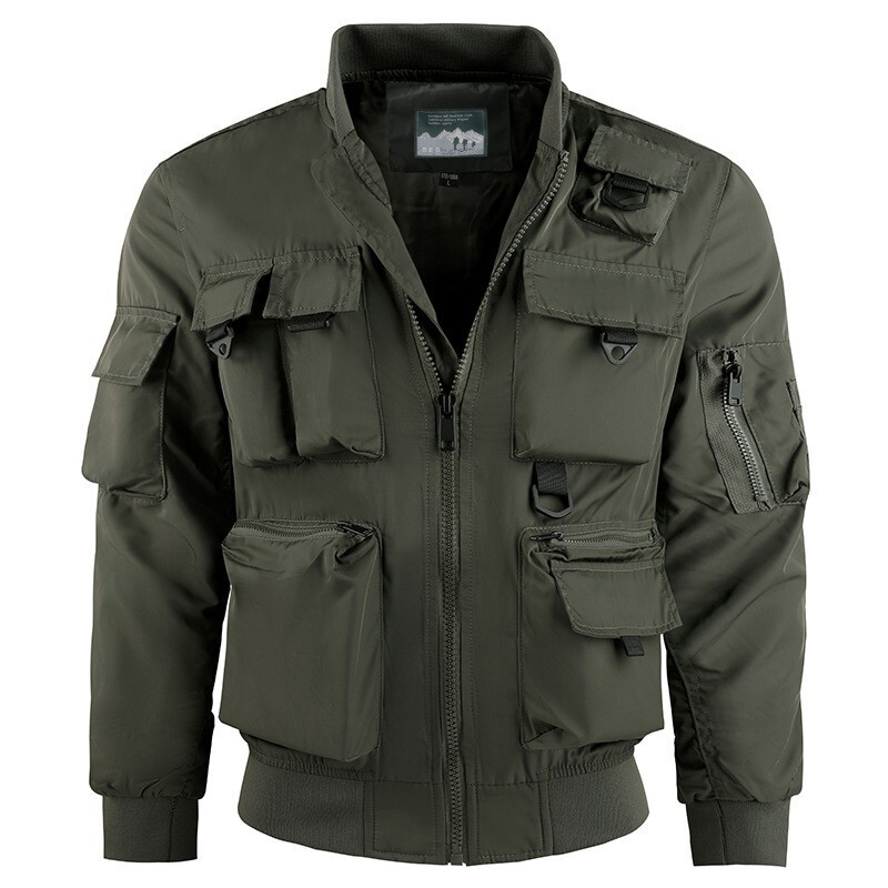 Cross-border New Aviator Jacket Men's Baseball Suit Functional Multi-pocket Jacket European and American Rush Clothes Workwear Top Cross-border New Aviator Jacket Men's Baseball Suit Functional Multi-pocket Jacket European and American Rush Clothes Workwear Top