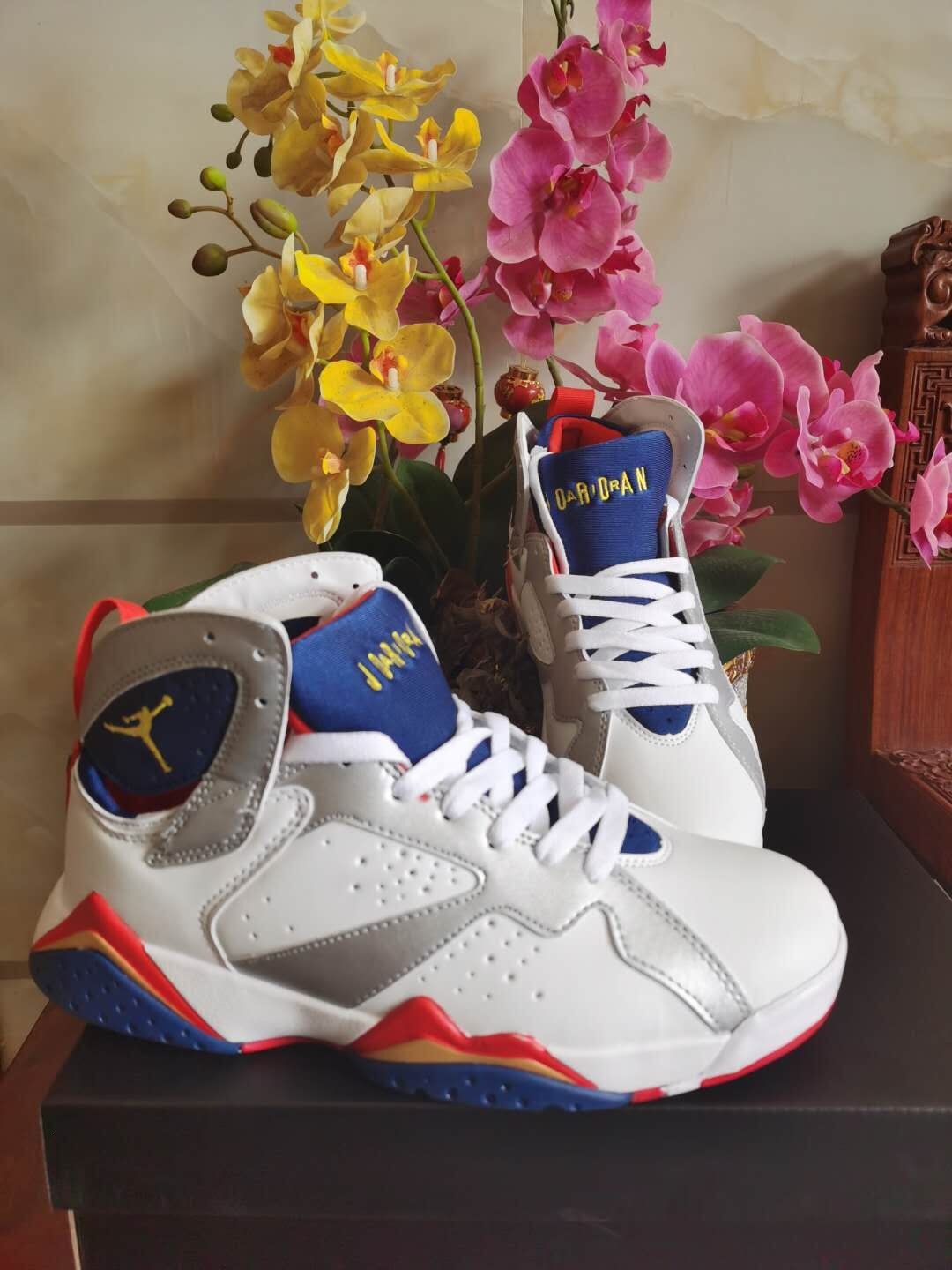 Zapatos Pitian aj7 zapatos de baloncesto de alto nivel parisinos Joe 7 zapatos deportivos casuales al aire libre retro versátiles para hombres y mujeres
