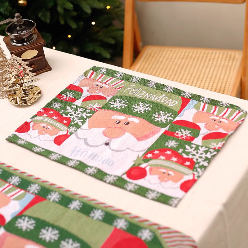 Decoración de mesa de Navidad hogar tienda placemat mesa corredor decoración de Navidad escena diseño mantel paño colgante
