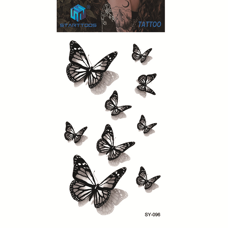 Spot mayorista transfronterizo dulce y simple viento tatuaje de dedo moda cool tatuaje desechable tendencia