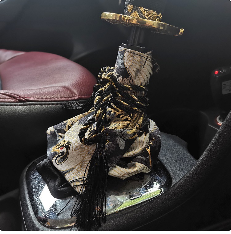 JDM Personality Gear Set Car Modification Creative Gear Handlebar Set and Wind Universal Gear Rod Dust Cover Samurai Gear Head Cover