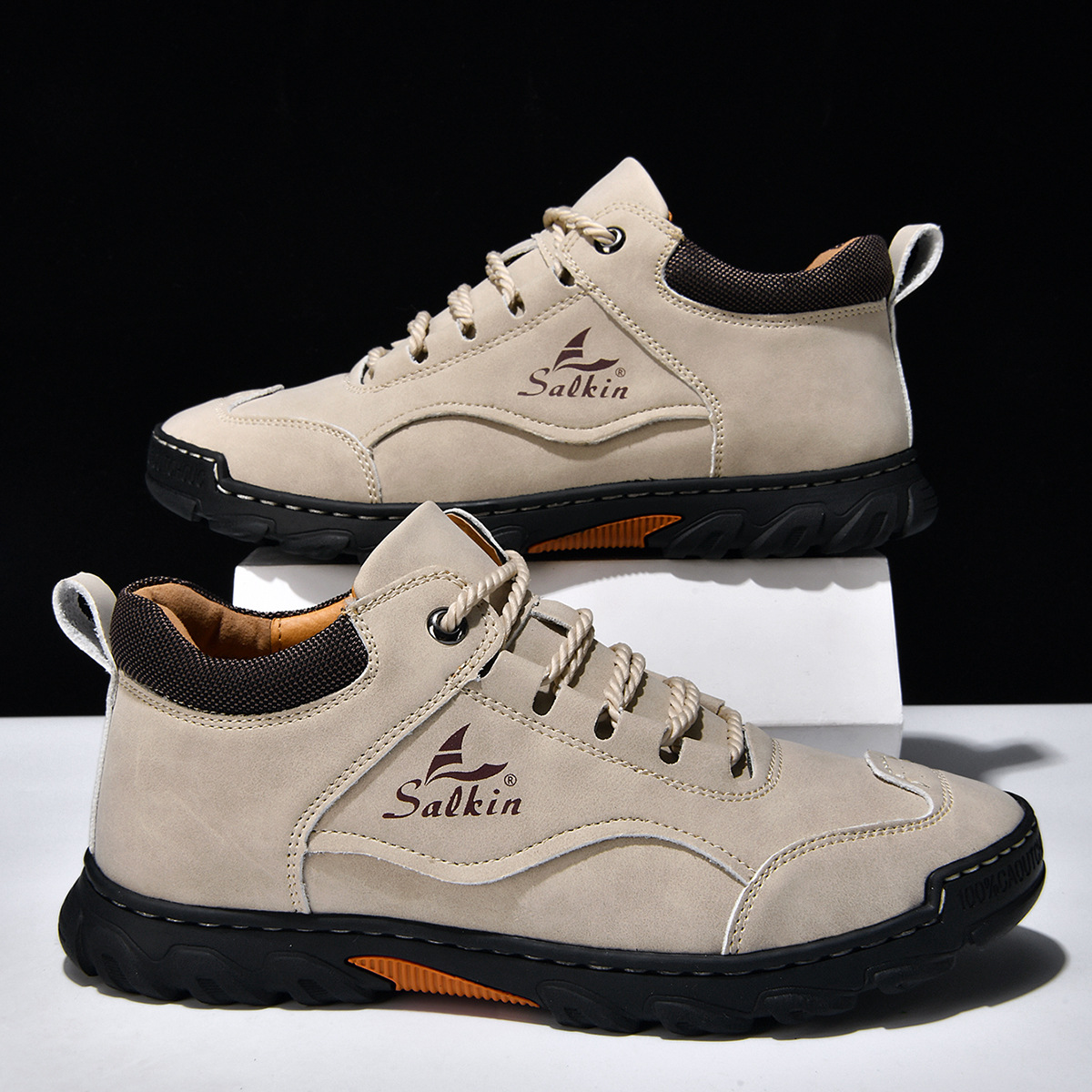 Men's Plus Size Pu Leather Casual Ankle Boots With Lace-up Design_voghion.com