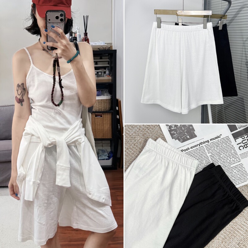 House26 Summer Style~Mid-Length Loose Fit Elastic Waist Design Relaxed Casual Wide-Leg Five-Point Pants for Women House26 Summer Style~Mid-Length Loose Fit Elastic Waist Design Relaxed Casual Wide-Leg Five-Point Pants for Women