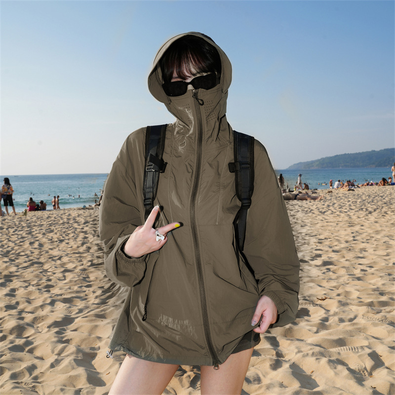 한국판 얇고 가벼운 건조 자외선 차단 UPF100+자외선 차단 남성 여름 신상 커
