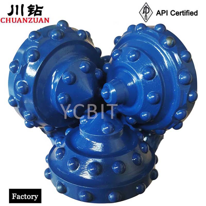 亿川岩石牙轮钻头76mmIADC617API标准水井油井勘探镶齿三牙轮钻头