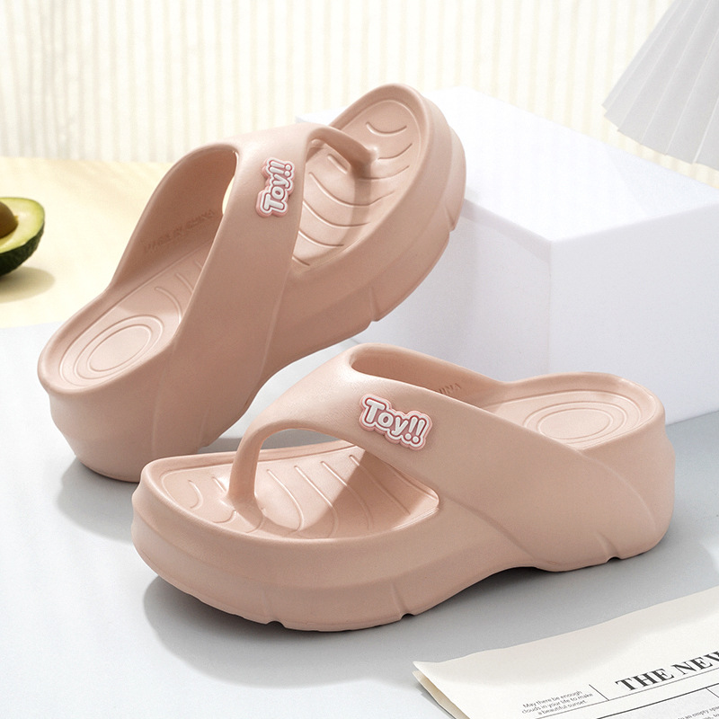 Chanclas mujeres verano nuevo estilo exterior con suela gruesa pisando mierda playa red antideslizante chanclas rojas a juego de colores sandalias y zapatillas lote