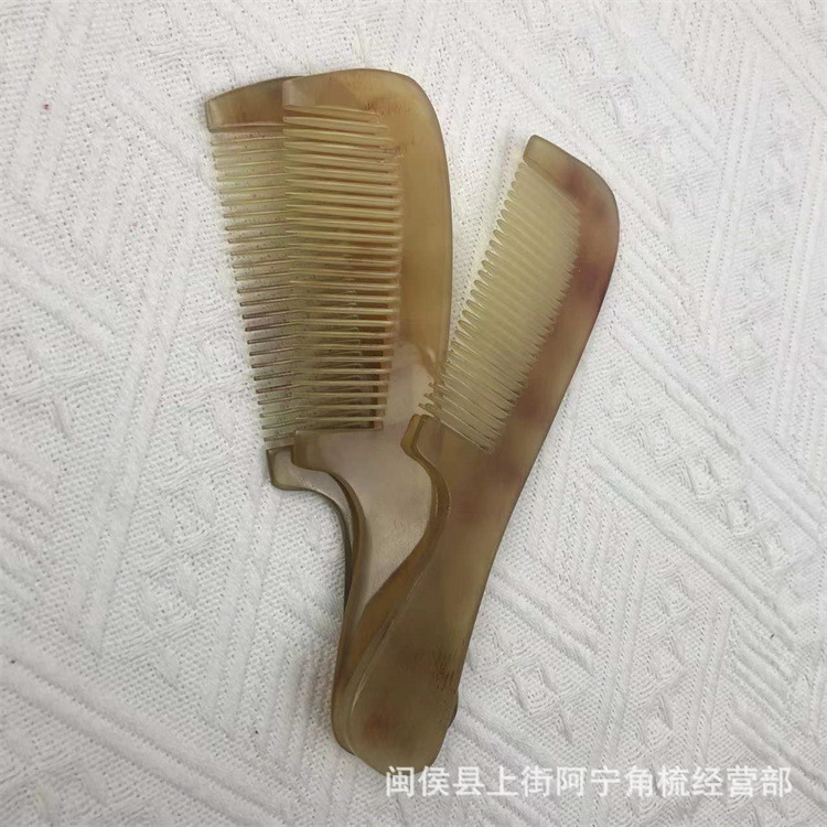Goat Horn Comb 16cm Medium Handle Massage Comb for Scalp and Hair Care specifications