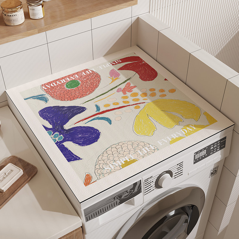 Washing Machine and Refrigerator Cover Cloth, Universal Cover Towel, Diatomaceous Earth Absorbent Mat, Sun Protection Mat, Household Dirt-Resistant Dustproof Cover Mat Washing Machine and Refrigerator Cover Cloth, Universal Cover Towel, Diatomaceous Earth Absorbent Mat, Sun Protection Mat, Household Dirt-Resistant Dustproof Cover Mat