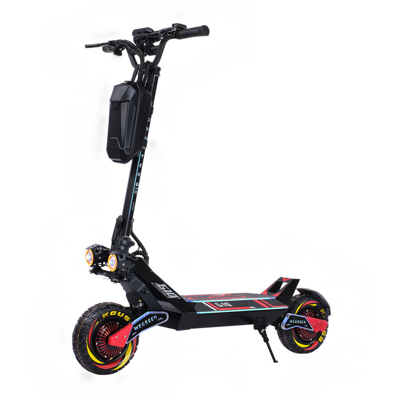 Retuol Dual Drive Folding Off-Road Electric Scooter 10inch High Power One Piece Dropshipping Dual Drive Off-Road