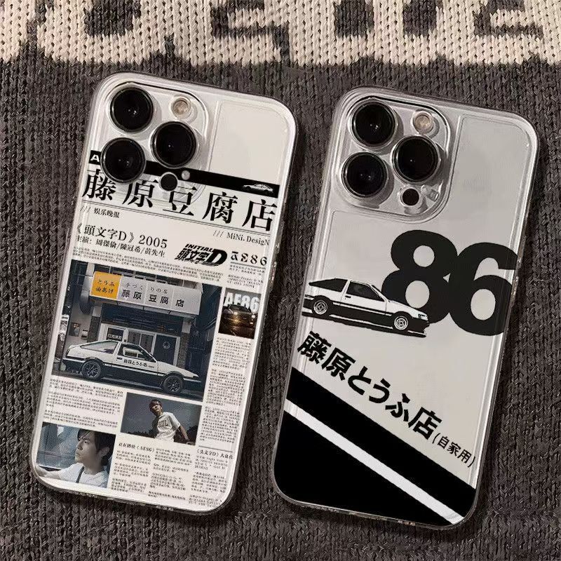 Initial D Fujiwara Tofu Shop Suitable for iPhone 17 Pro Max Phone Case Anime Transparent Apple 16 New Model