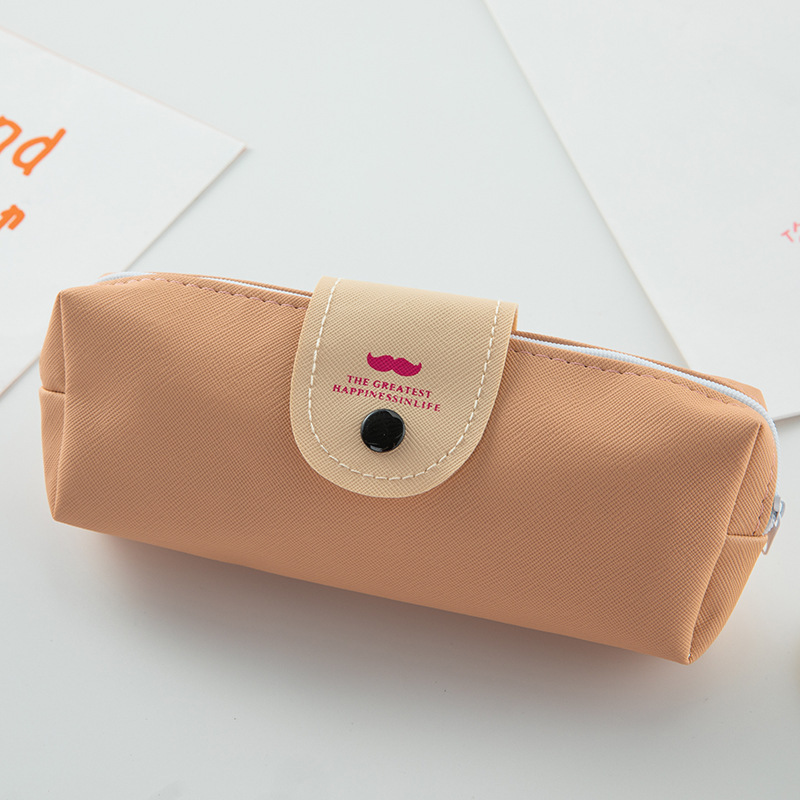 Estilo coreano pu snap lápiz caso ins lindo de alto aspecto estudiante papelería bolsa de gran capacidad chica lápiz bolsa papelería caja