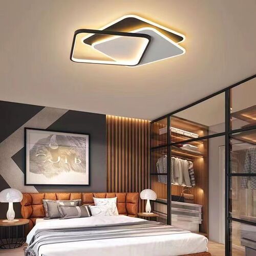 Modern Minimalist Rectangle LED Flush Mount Light for Home Use, Luxury and High-End Manufacturer, Round Bedroom and Dining Room Lights