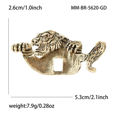 New Vintage-Style Bold Alloy Yaxa sancaqları - gold-5620-gd